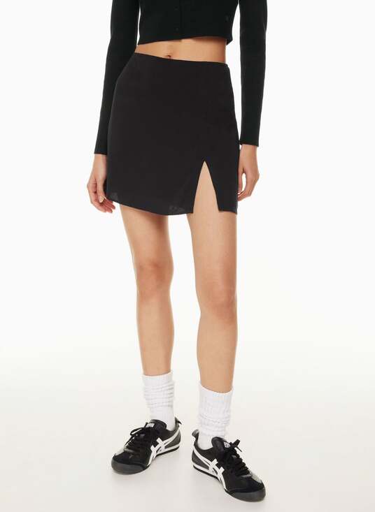 Aritzia Dresses & Skirts - Aritzia Sunday Best Tatiana Skirt Black Mini Skirt with Slit